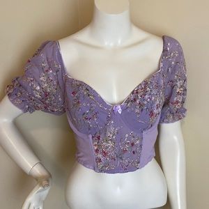 Fairycore Sheer Back Crop Top